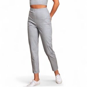 Lulus “Follow The Sun” Gingham Crop Pants | Blue & White | Size M 💙☀️